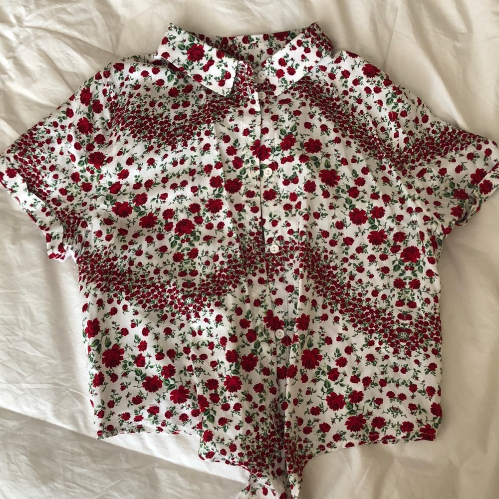 Floral button up